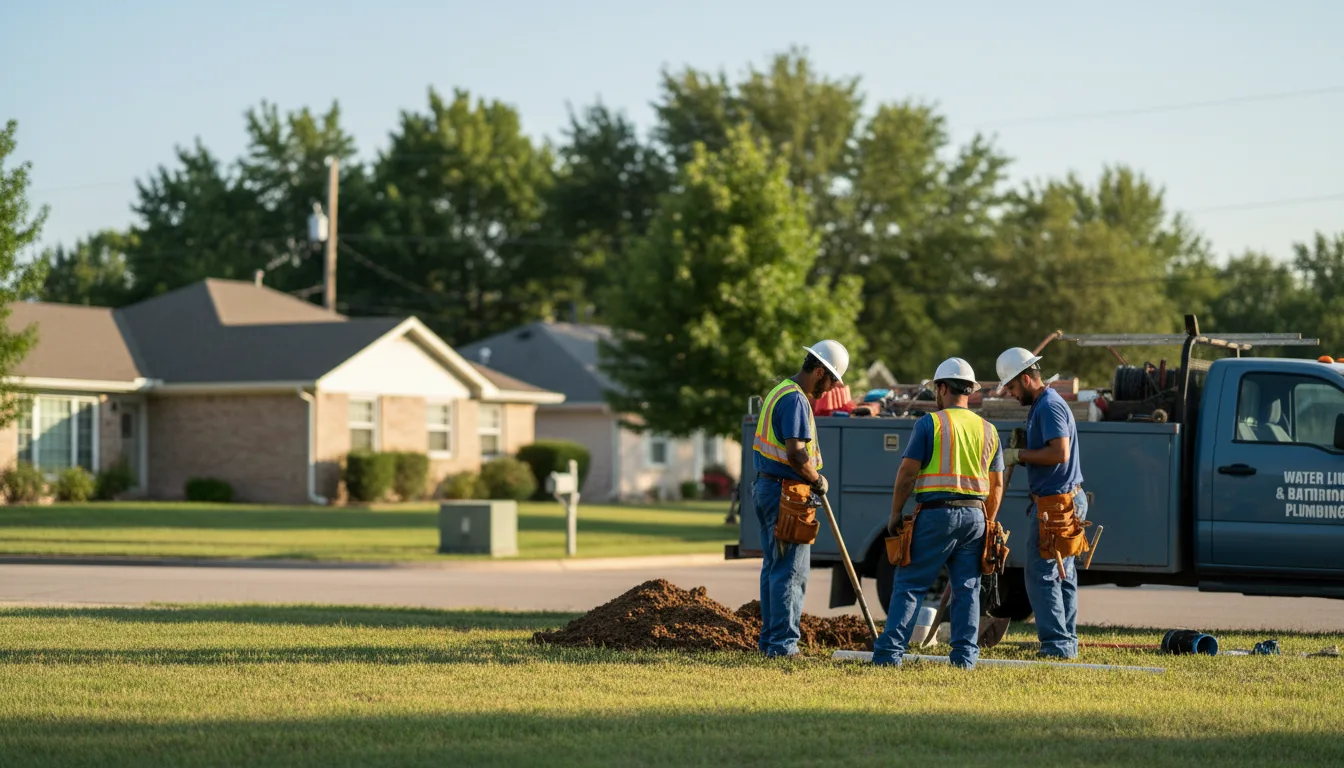 Residential water line and bathroom plumbing service in Russellville, AR